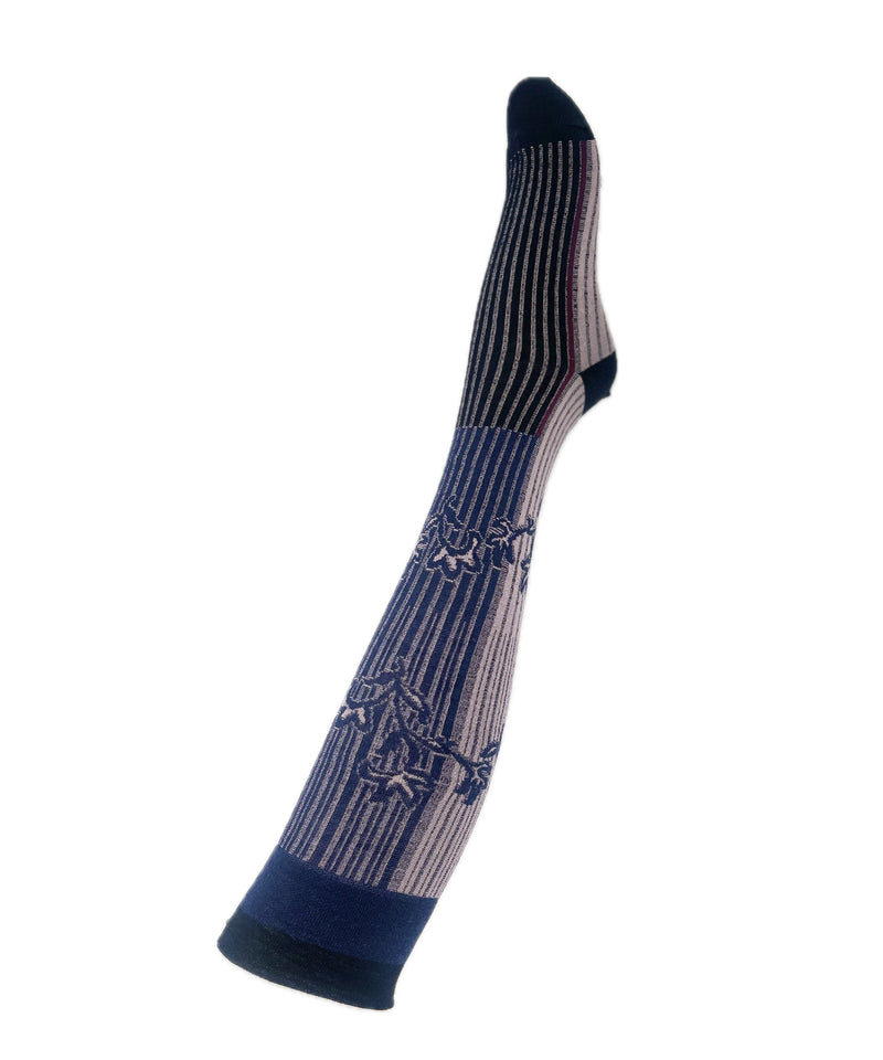【nonnette HighSocks】Leaf mix rib  Wool High Socks / NH039Y-87