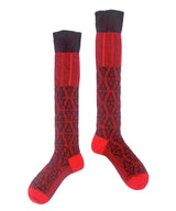 【nonnette HighSocks】Geometric mix  Wool High Socks / NH040Y-30