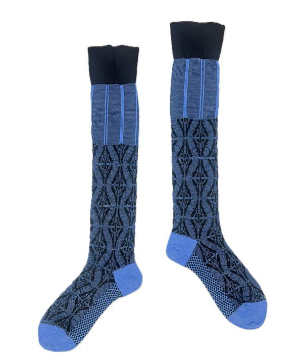 【nonnette HighSocks】Geometric mix  Wool High Socks / NH040Y-75