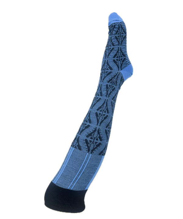 【nonnette HighSocks】Geometric mix  Wool High Socks / NH040Y-75