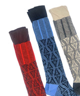 【nonnette HighSocks】Geometric mix  Wool High Socks / NH040Y-95