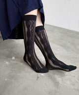 [tri.R]Chaussettes à volants / NS385N-95/charbon