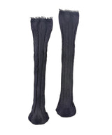 [tri.R]Back ruffle socks / NS385N-95/charcoal