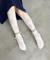 [tri.R]Chaussettes à volants / NS385N-95/charbon