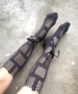 [tri.R]Chaussettes à volants / NS385N-95/charbon