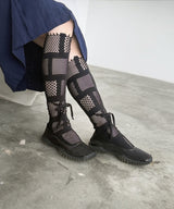 [tri.R]Chaussettes à volants / NS385N-95/charbon