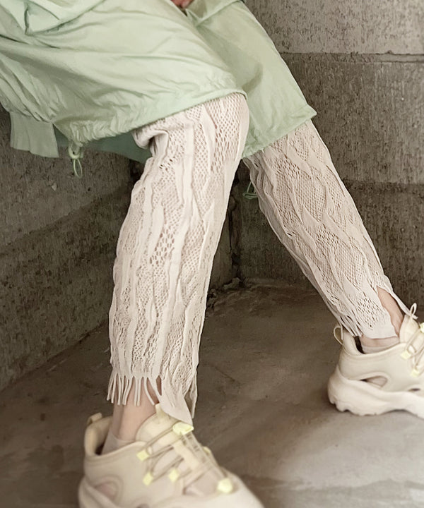 【 tri.R 】Uneven lace Leggings / NL078N-91