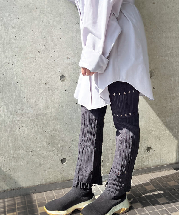 【 tri.R 】Mix rib raschel Leggings / NL080N-95