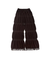 【 tri.R 】Fluffy form wide Pants / NL085N-65/ brown