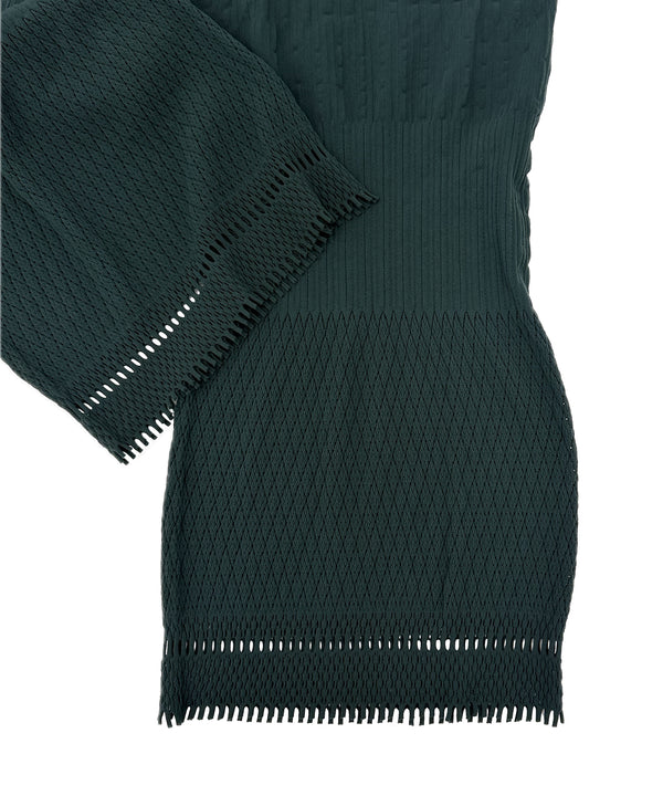 【 tri.R 】Flare Cropped Pants / NL086N-58/d.green