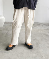 [tri.R] Gestreifte, weit zulaufende Hose / NL087N-91/ l.grau