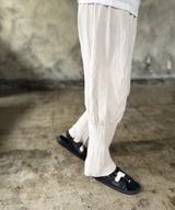 【 tri.R 】Stripe wide tapered Pants / NL087N-91/ l.gray