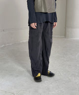 [tri.R] Gestreifte, weit zulaufende Hose / NL087N-95/ Anthrazit
