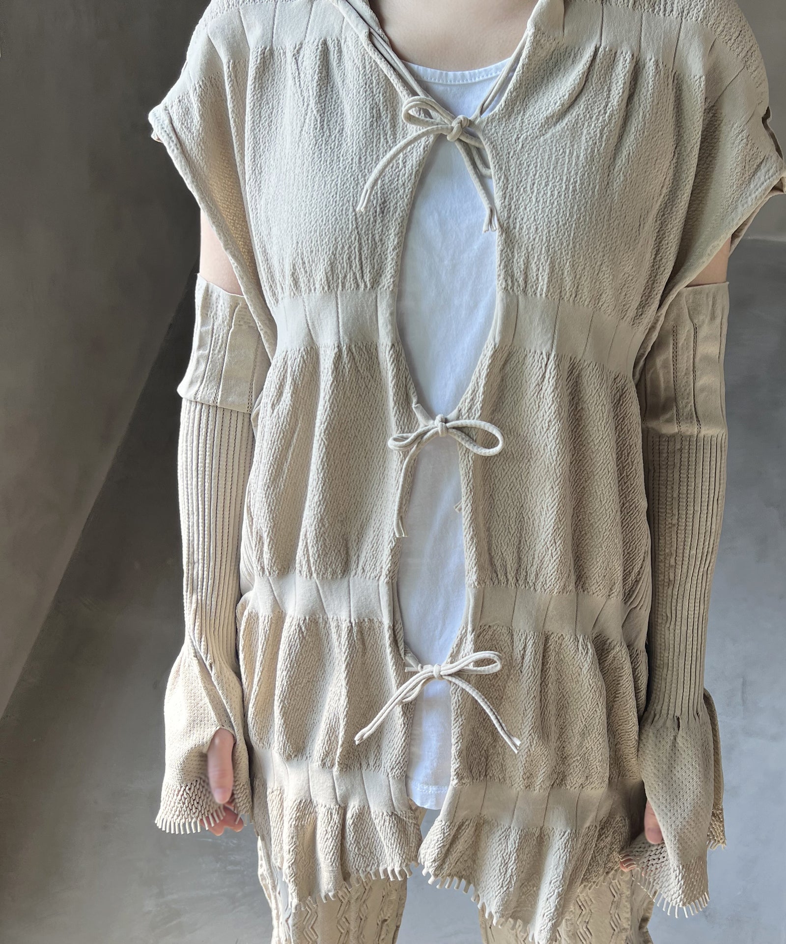 tri.R】Fluffy form wide Vest / NAT11N-10 – bec de nonnette ONLINE SHOP