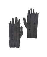 【 New】Mix rib lace Layered Gloves / NR070N-95/charcoal