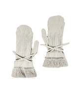 【 New】Ribbon Layered Mitten Gloves / NR071N-91/light gray