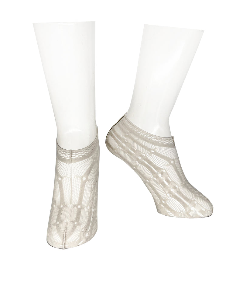 [Tri.r] chaussettes courtes en dentelle à rayures / NS340N-91