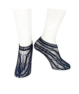 [Tri.r] chaussettes courtes en dentelle à rayures / NS340N-95