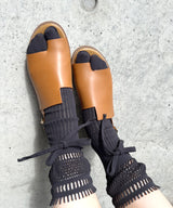 【 tri.R 】Ribbon rib Tabi Socks / NS415N-95/charcoal