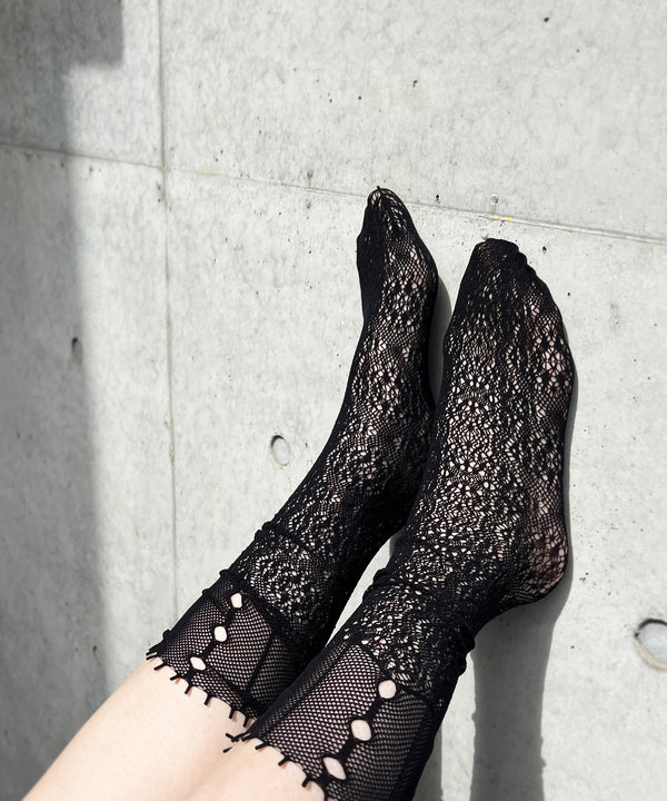 【 tri.R 】Lace net socks / NS355N-99