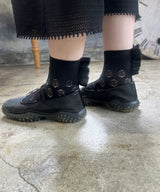 【 tri.R 】Back ruffle Socks / NS385N-99/black