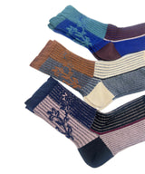 【nonnette Socks】Leaf mix rib  Wool Socks / NS392Y-72