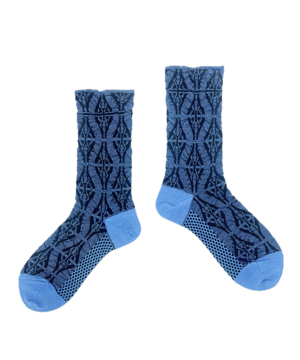 【nonnette Socks】Geometric mix  Wool Socks / NS393Y-75