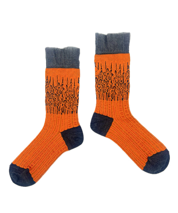 【nonnette Socks】Narcissus Wool Socks / NS394T-95