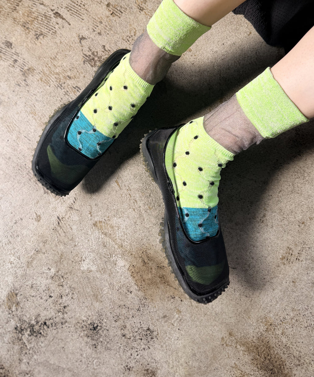 nonnette Socks】Japanese paper wave line Socks / NS407Y-54 – bec