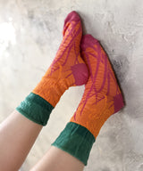 [Nonnette-Socken] Narzissen-Wollsocken / NS394T-95