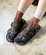 [Nonnette-Socken] Narzissen-Wollsocken / NS394T-95