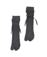 【Restock 】Ribbon rib Tabi Socks / NS415N-95/charcoal