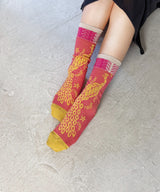 【 New 】Peacock Socks / NS427K-25/d.yellow