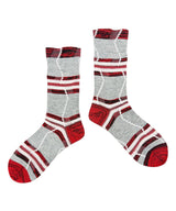 【 New 】Border mesh line Socks / NS432Y-90/gray