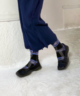 [tri.R]Back ruffle socks / NS385N-95/charcoal