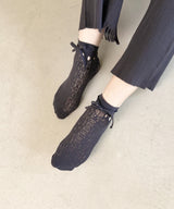 [tri.R]Back ruffle socks / NS385N-95/charcoal