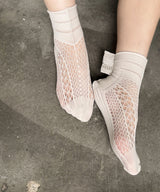 【 New 】Back ruffle Socks / NS436N-91/ light gray