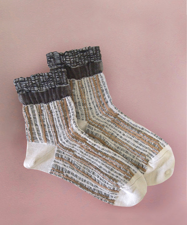 【SOCKS】 IRRegular Stripes Socks NS261Y-11