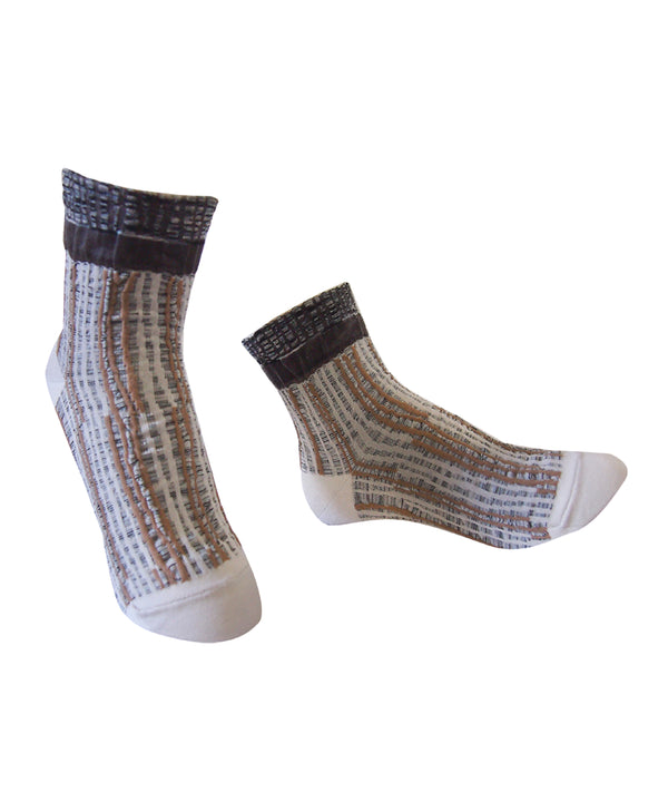 【Socken】 Unregelmäßige Streifen Socken NS261Y-11